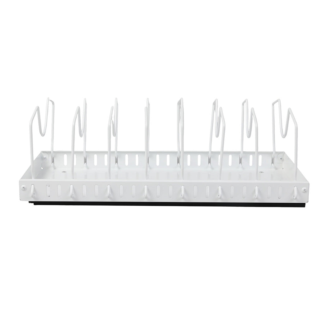 Toque Pots and Pans Organiser Saucepan Holder Storage Pull Out Rack Holder White-2065254301424553985