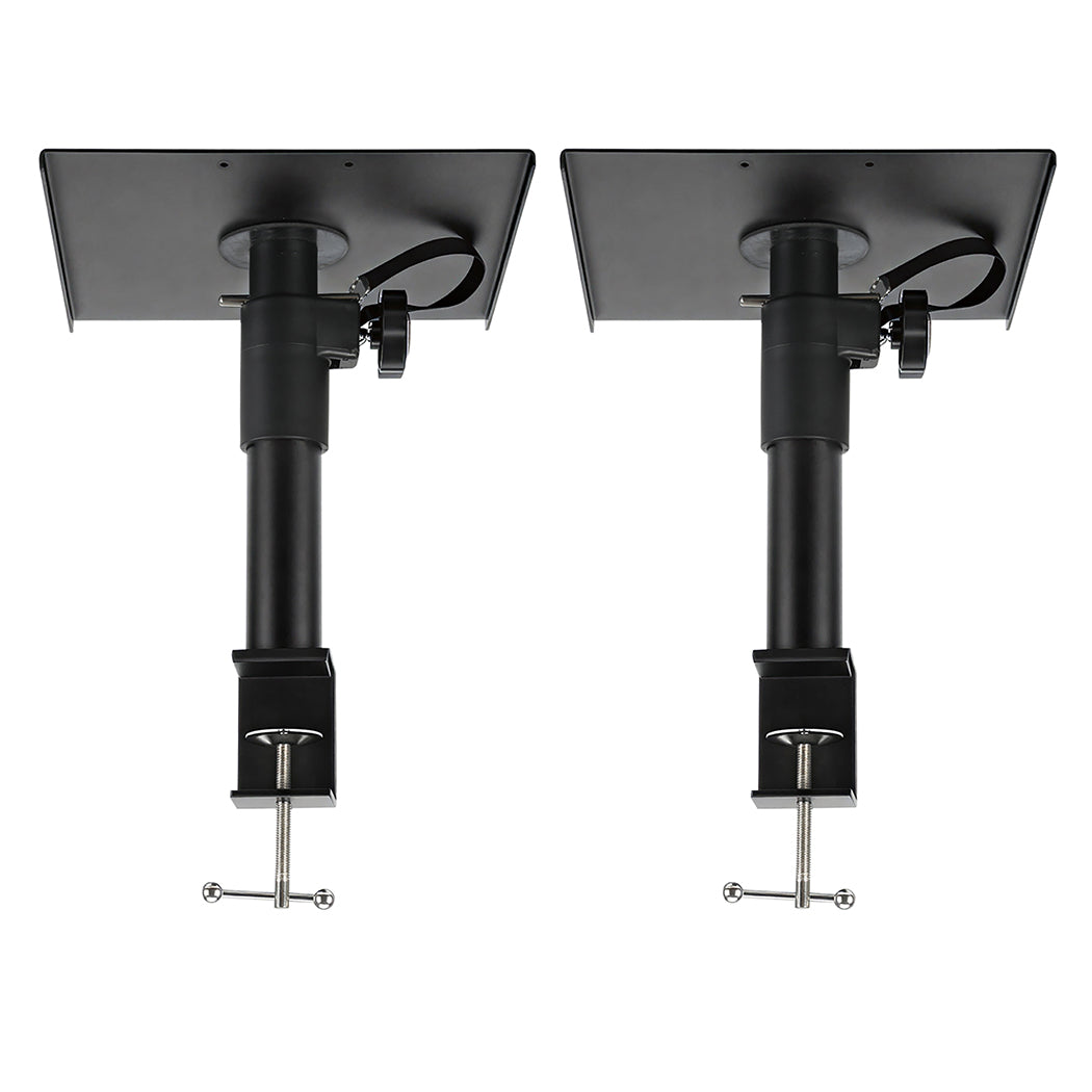 Levede 2x Desk Clamp Speaker Stands Set Adjustable Rotatable Monitor CD Player-2065254308118663169