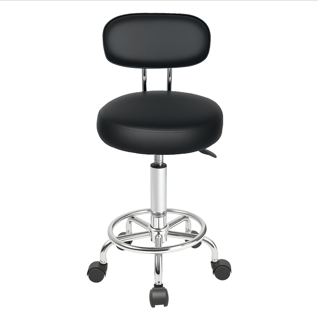 Levede Swivel Office Chair Low Back Round Rolling Stools Height Adjustable-2065254289642754049