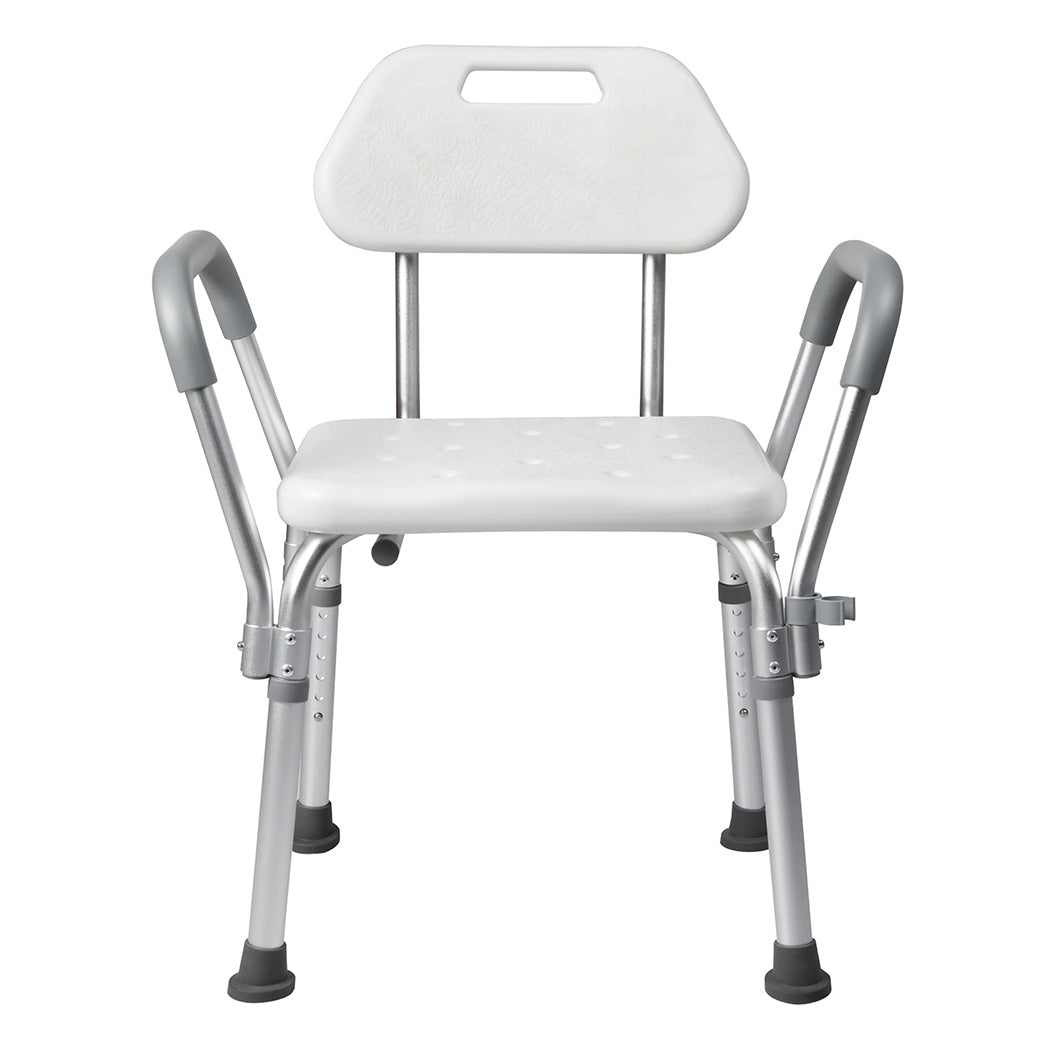 Levede Shower Chair Bath Seat Safety Stool Back Arms Adjustable Height Non-Slip-2065254297658068993
