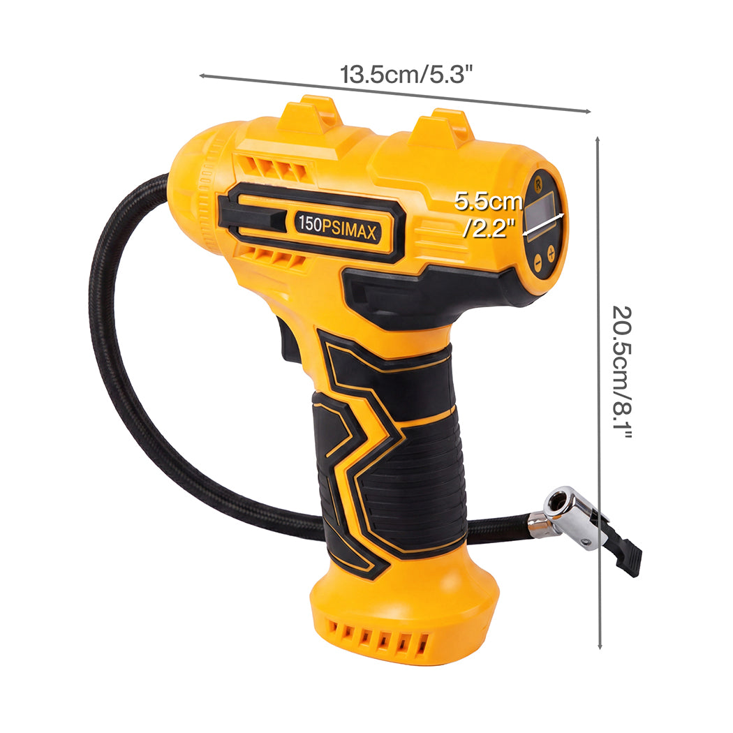 Traderight Cordless Tyre Inflator Air Car Compressor Pump LCD Digital Handheld-2061251869904343042