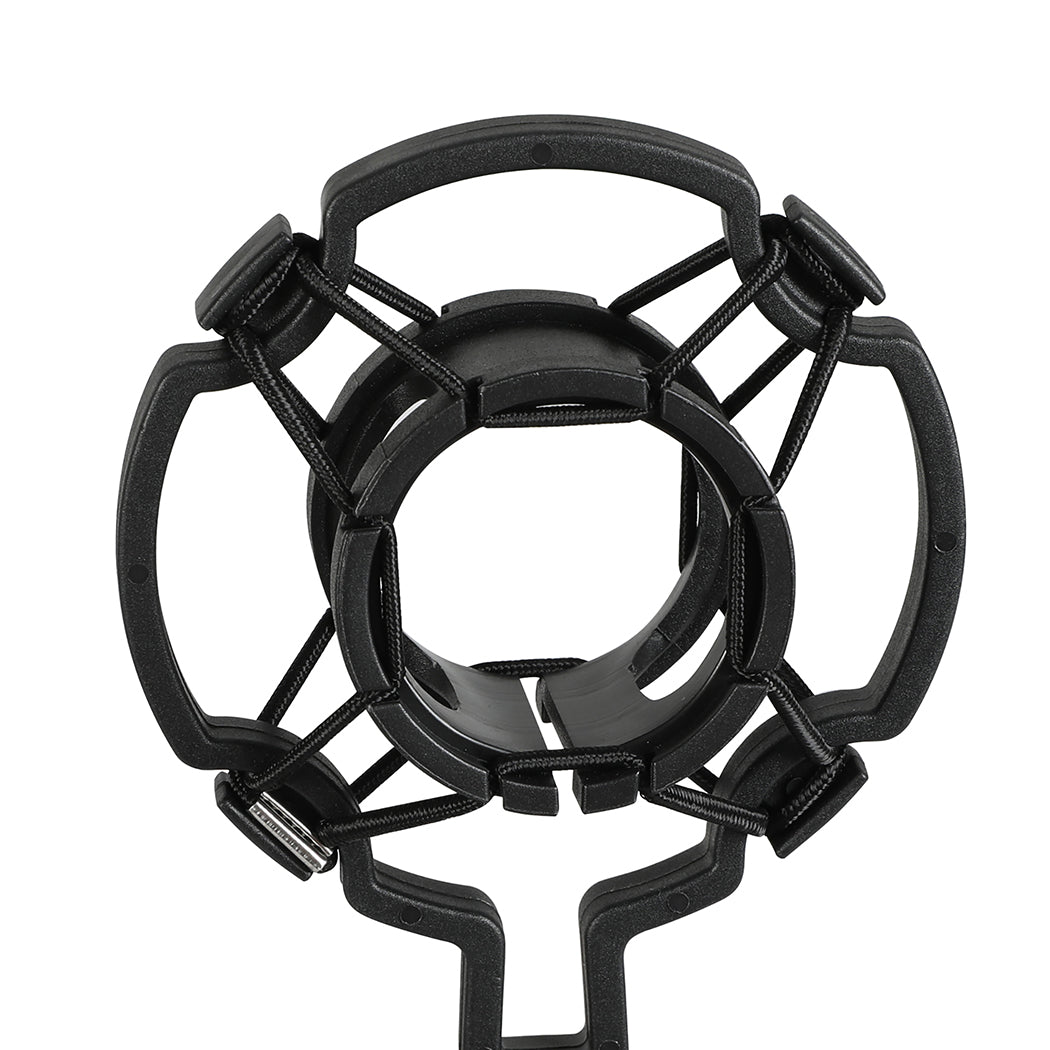 Levede Desktop Microphone Stand Adjustable Pop Filter Shock Mount Base Kit Black-2065254308319989763