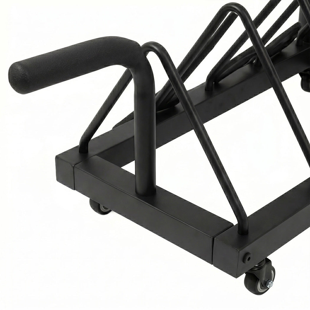 Centra Horizontal Bumper Plate Rack with Wheels Barbell Weight Storage Holder-2050059020890411012