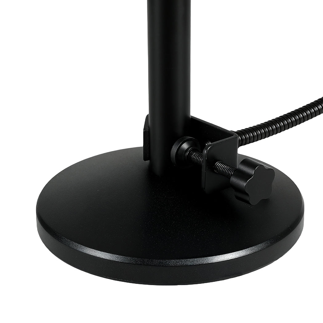 Levede Desktop Microphone Stand Adjustable Pop Filter Shock Mount Base Kit Black-2065254308319989765
