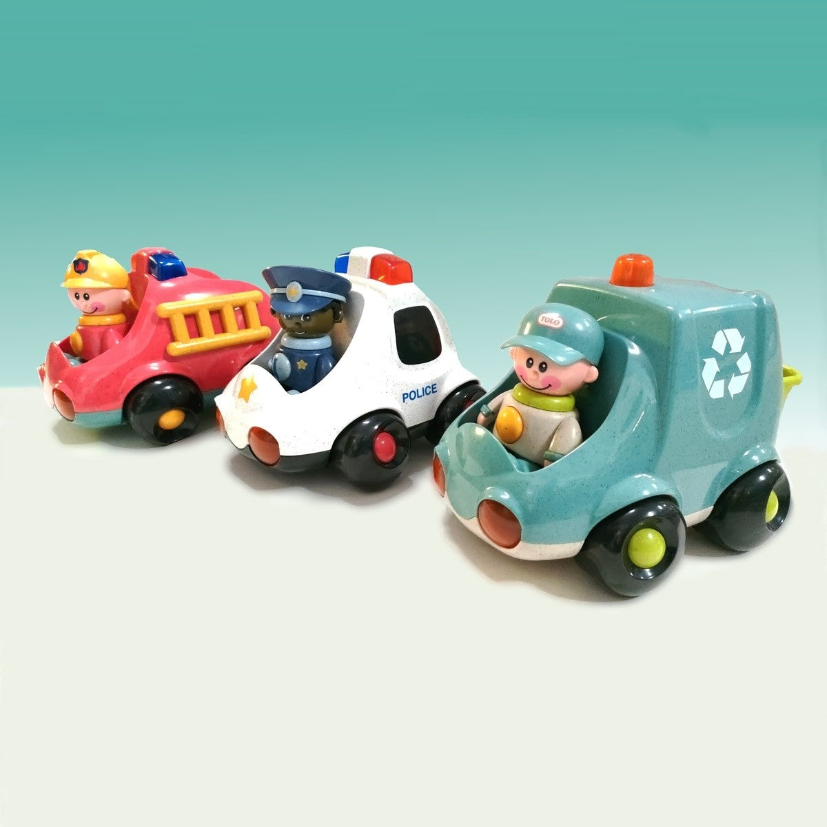 Tolo Toys First Friends Garbage Truck Interactive Recycling Vehicle Toy with Figure for Toddlers