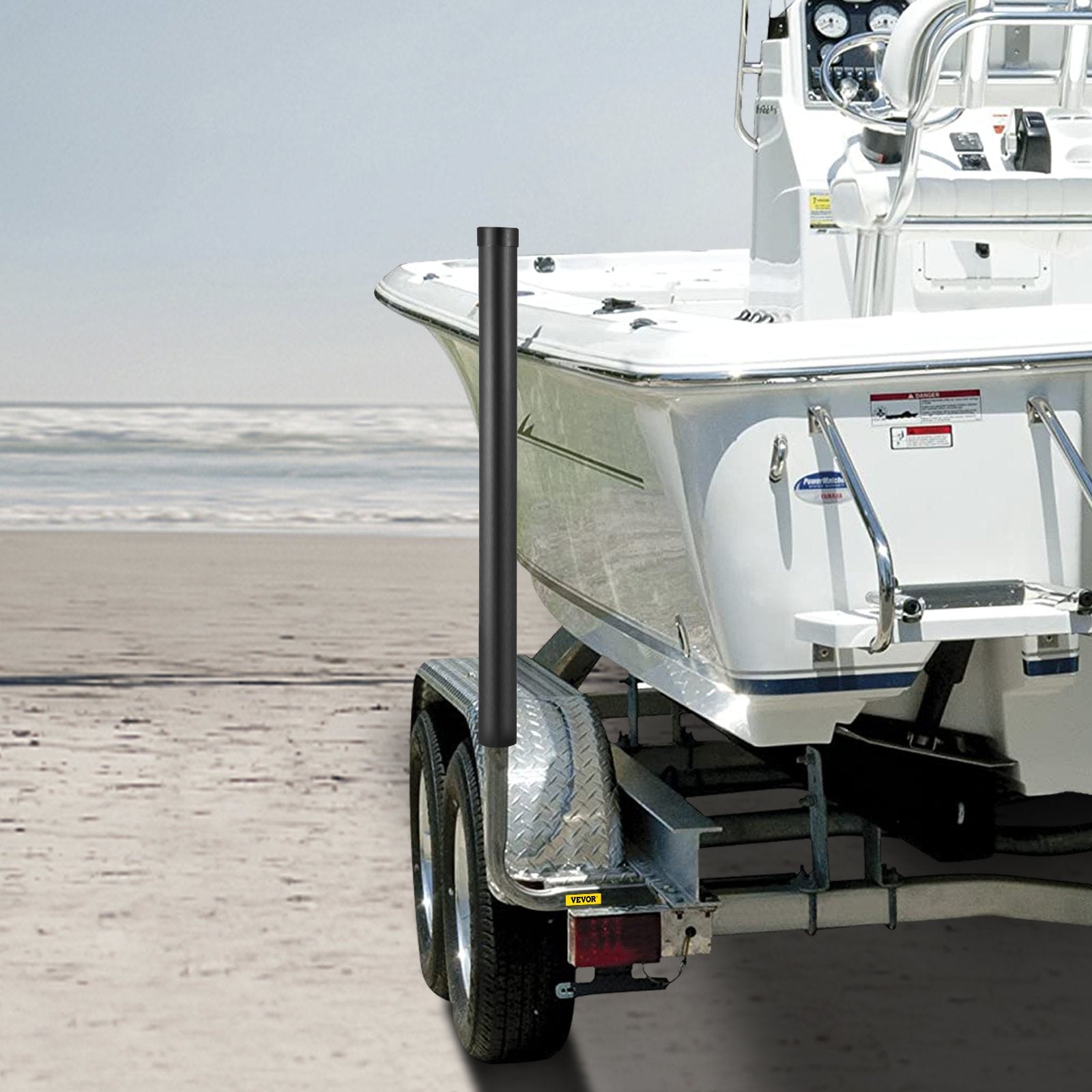 Boat Trailer Guide-ons 40", 2PCS Galvanized Steel Guides with PVC Pipes