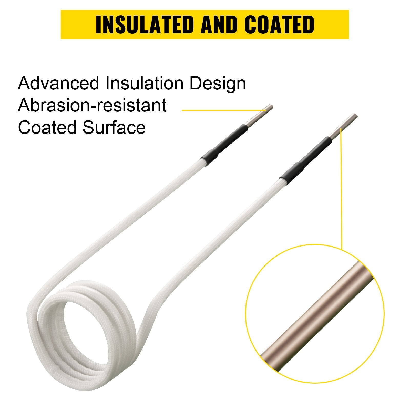 Induction Heater Coil Kit 8PCS Heat Resistant Flexible Coils Rusty Bolts Nuts