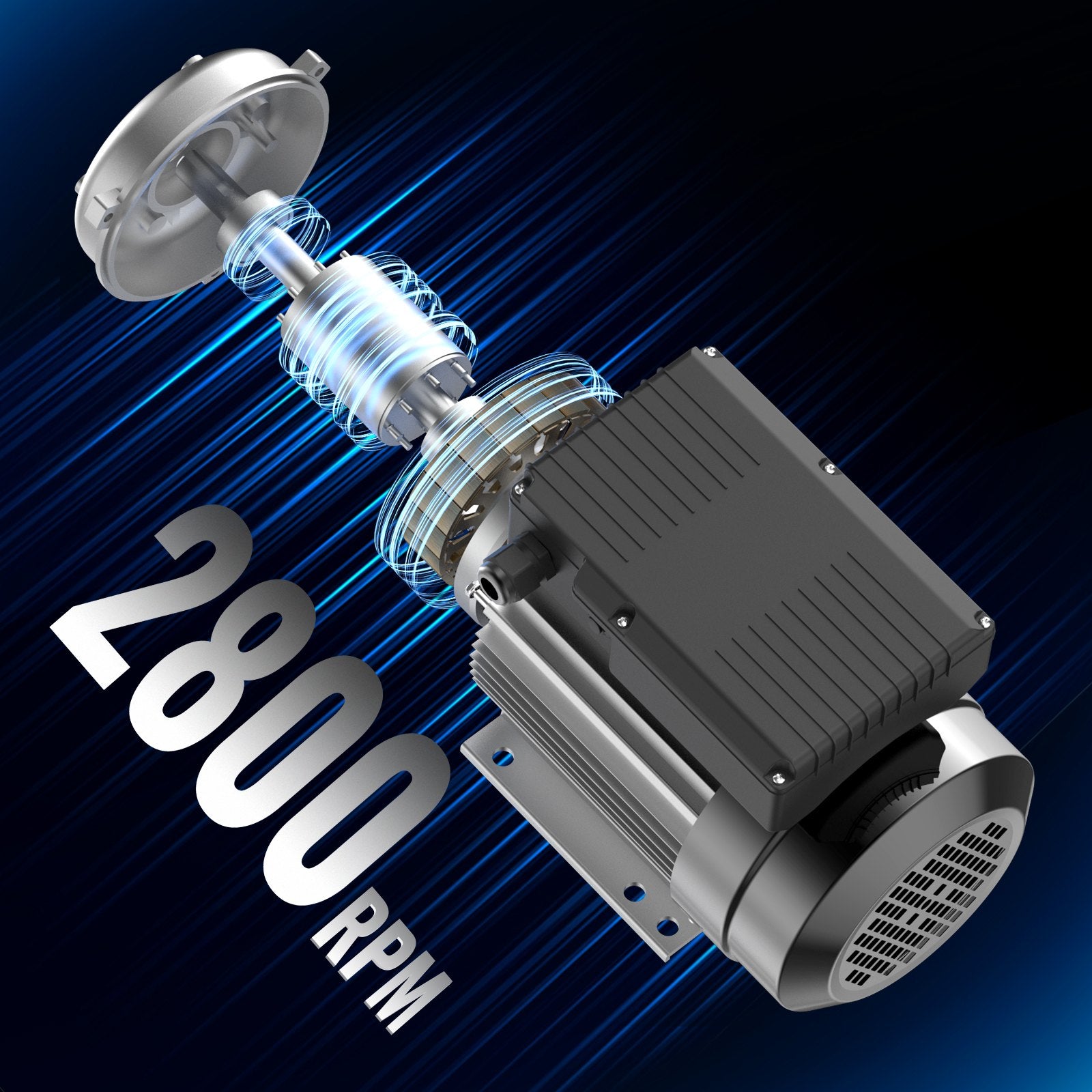 Electric Motor 2.2KW 2800rpm AC 220-240V 13.8A 90L B3 Frame with 24mm Shaft