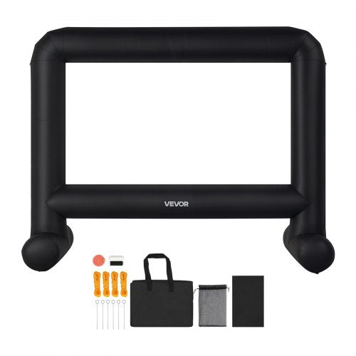 VEVOR 15 ft Inflatable Projection Screen with Portable Storage Bag for Movies