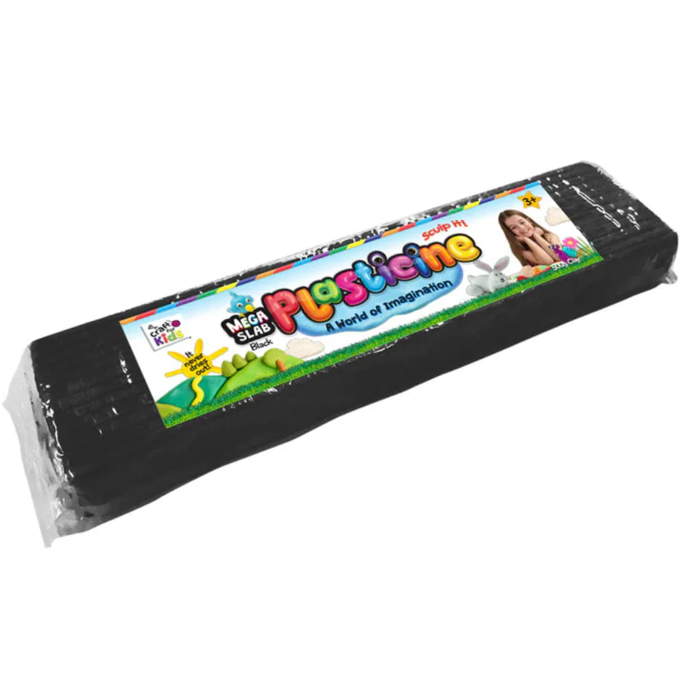 Craft For Kids Plasticine 500 Gram Block - Black