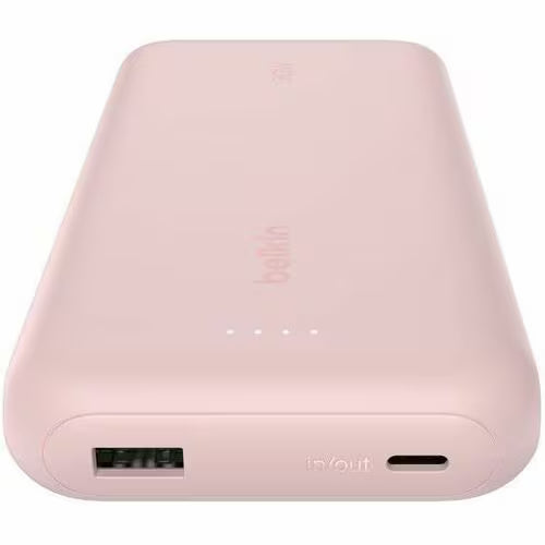 Belkin BoostCharge 20000mAh Power Bank with Integrated USB-C Cable 30W Pink