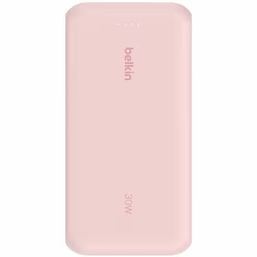 Belkin BoostCharge 20000mAh Power Bank with Integrated USB-C Cable 30W Pink