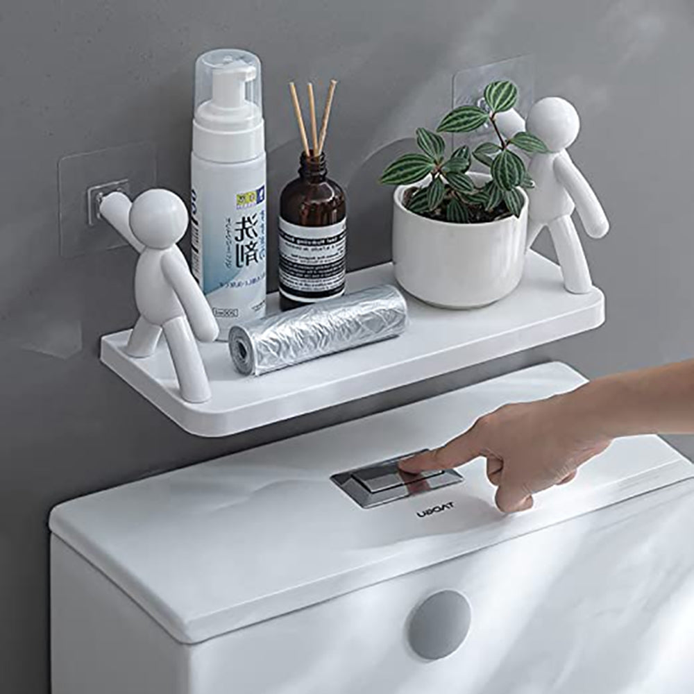 Wall-Mounted Human-Shaped Guardrail Hook Storage Rack