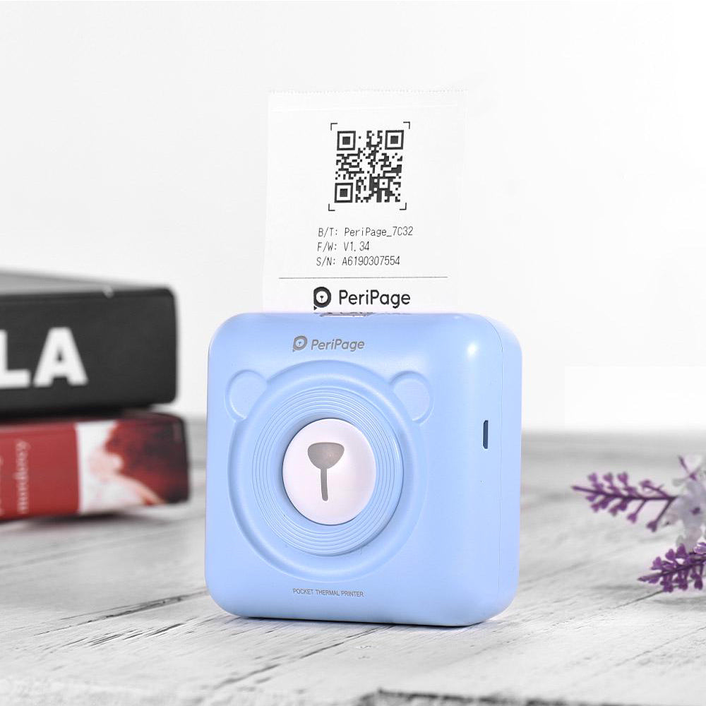Instant Printing Mini Pocket Kid's Thermal Paper Photo Printer- USB Charging