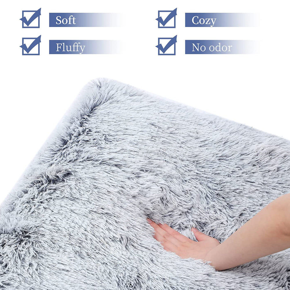 PupLily Plush Pet Mat – Soft, Non-Slip Crate Bed for Dogs & Cats, Grey