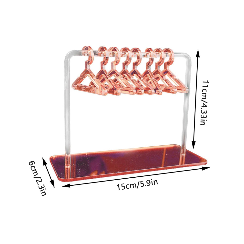 Acrylic Earring Hanging Display Rack Stand with Mini Coat Hangers