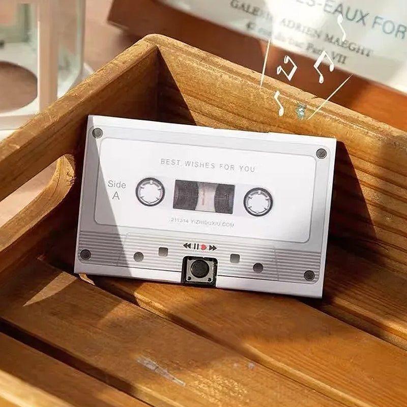 Old Fashioned Tape Retro Voice Message and Short Greeting Recorder