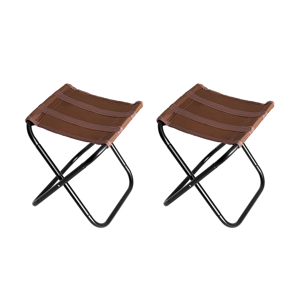 HYPERANNGER 2 Pack Aluminum Alloy Camping Folding Stool with Storage Bag
