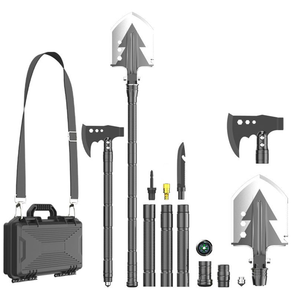 HYPERANGER Multifunctional Shovel Tactical Outdoor Survival Emergency Camping Gear
