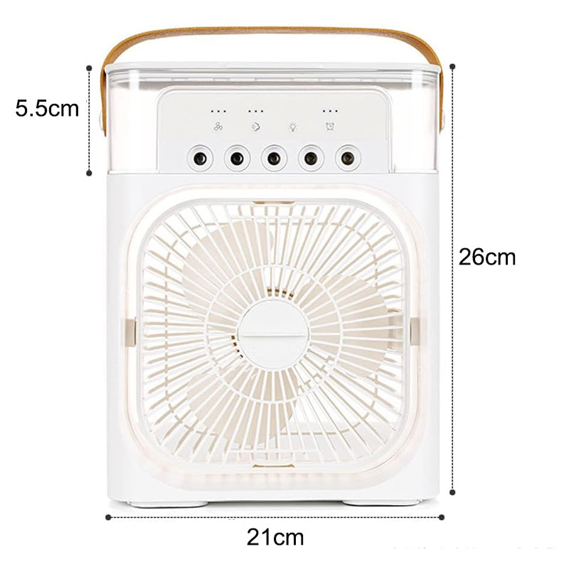 5 Nozzle 3 Gears Large Tank Capacity Air Cooler Fan- USB Plugged-in