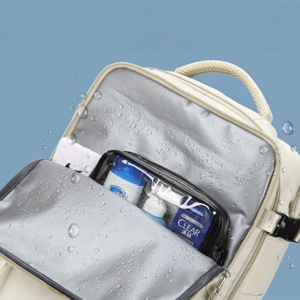 Large Waterproof Travel Backpack with USB Charging Port and Shoe Compartment