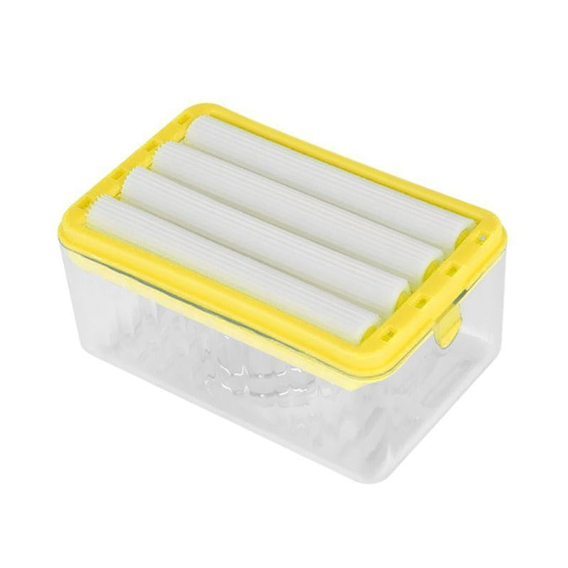 2 in 1 Bubble Forming Soap Dish Multifunctional Soap Box with Rollers