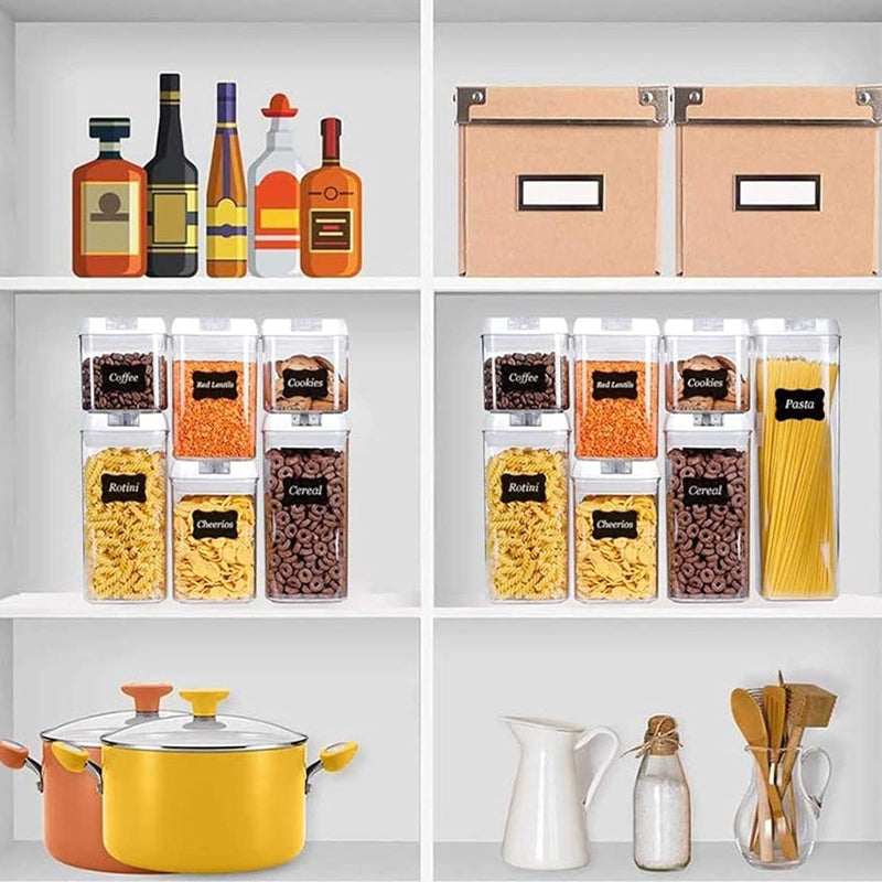 Pack of 7 Plastic Food Storage Organizing Container with Airtight Lids