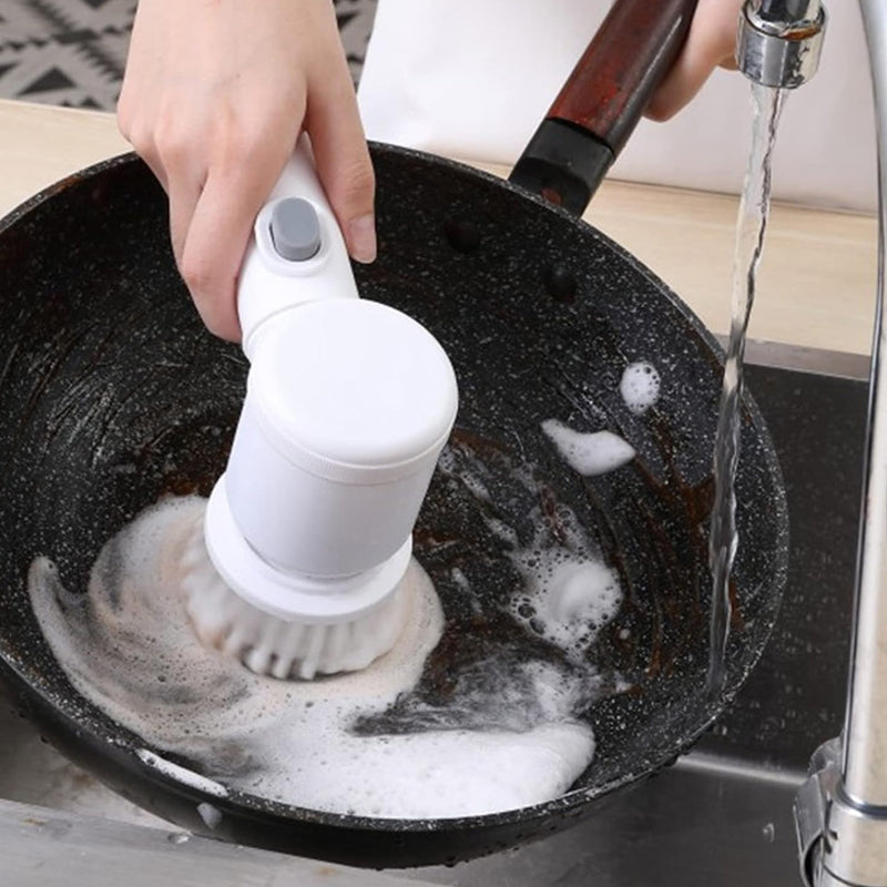 5-in-1 Cordless Electric Deep Cleaning Handheld Brush - USB Rechargeable