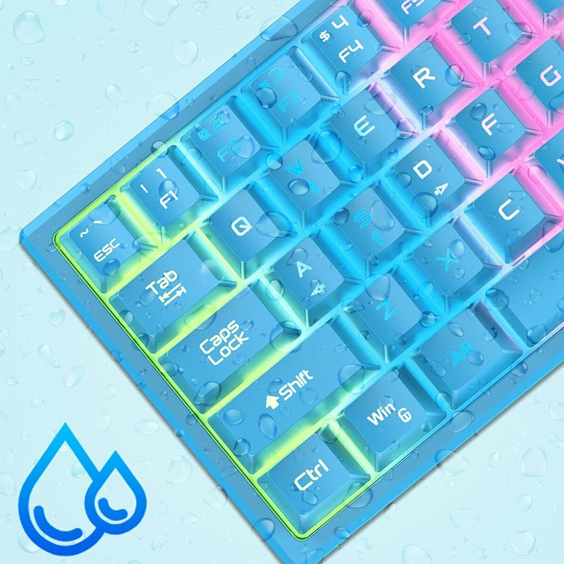 Rainbow Backlit Wireless Gaming Keyboard Mouse and Mat Combo Set