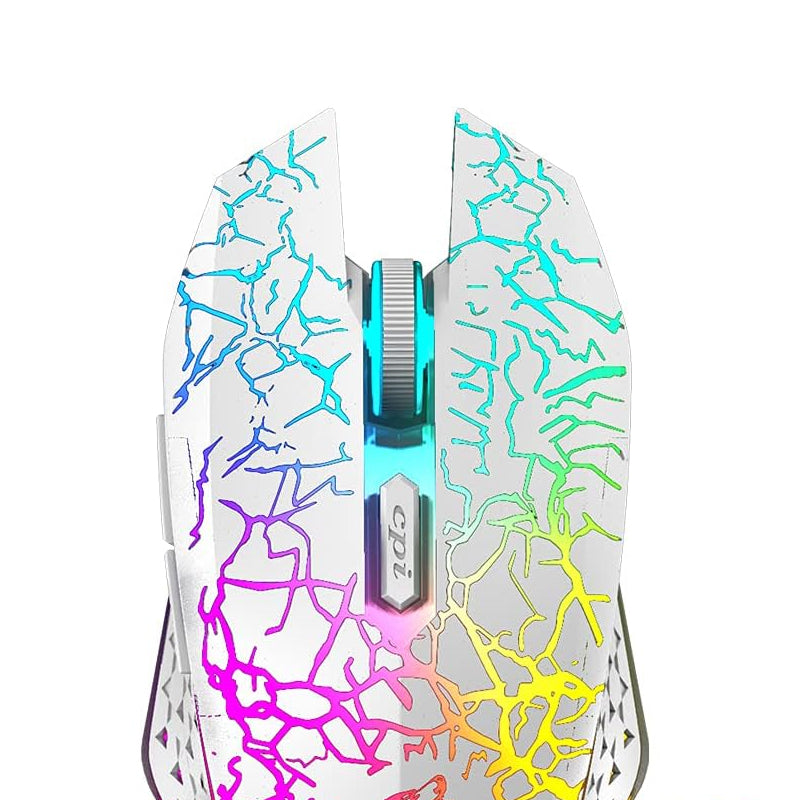 Rainbow Backlit Wireless Gaming Keyboard Mouse and Mat Combo Set