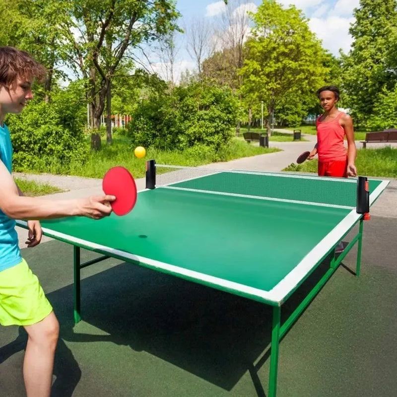 Instant Table Tennis Kit Ping Pong Set Retractable Net Rack + 2 Bats + 3 Balls