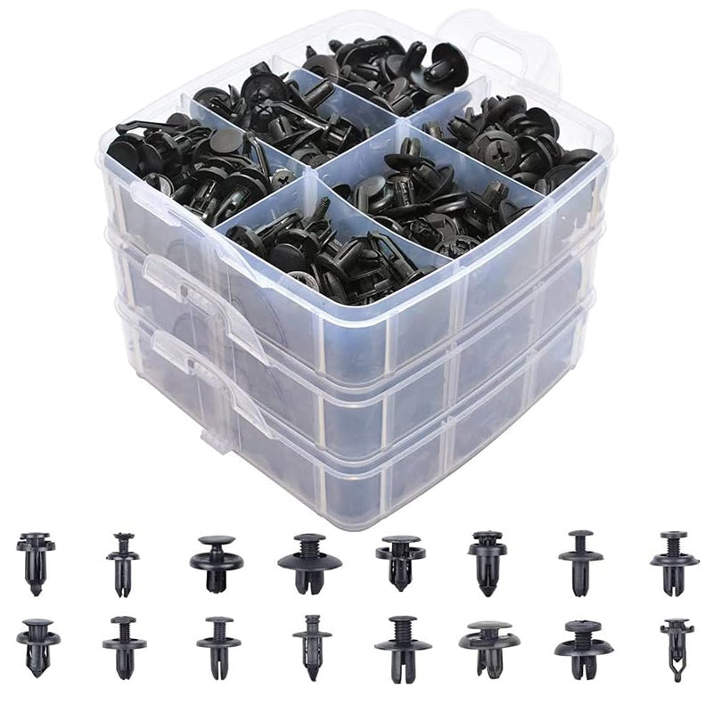 625pcs Car Trim Body Retainer Clips Door Panel Bumper Plastic Rivet Kit