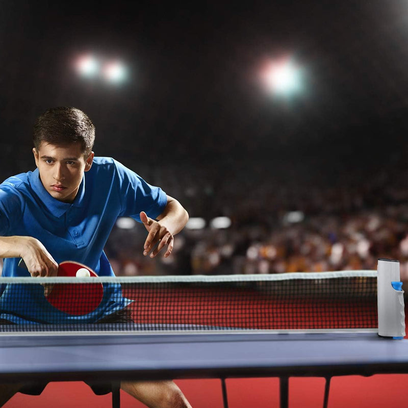 2-Player Table Tennis Play Set with Retractable Net with Balls and Paddles
