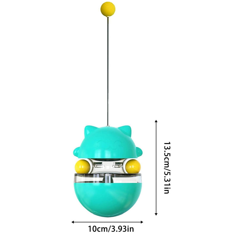 Interactive Cat Tumbler Treat and Food Dispenser Slow Feeder with Ball