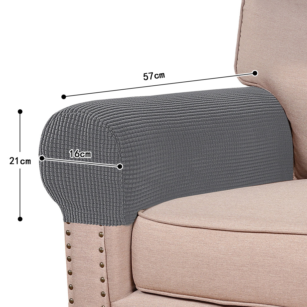 COMFEYA 2 Pack Durable and Stylish Stretch Armrest Covers for Sofas and Chairs