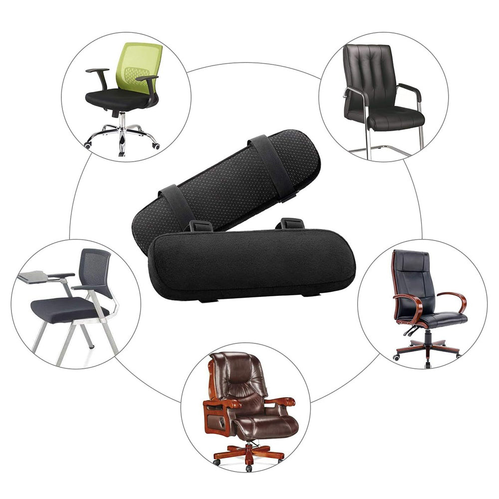 COMFEYA 2 Pack Soft and Comfortable Thick Chair Armrest Pads with Memory Foam