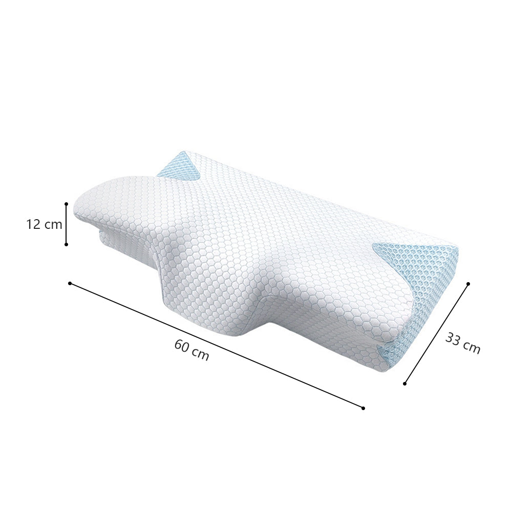 COMFEYA Cervical Neck Pillow for Pain Relief Sleeping - Orthopedic Contour Memory Foam Pillow with Cooling Pillow Covers