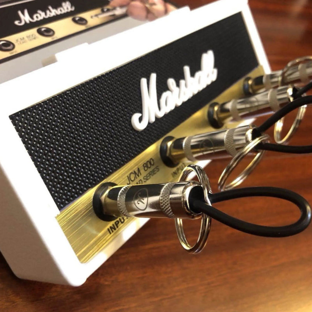 4 Slots Retro Theme Guitar Amplifier Plug Wall Mounted Key Holder Set