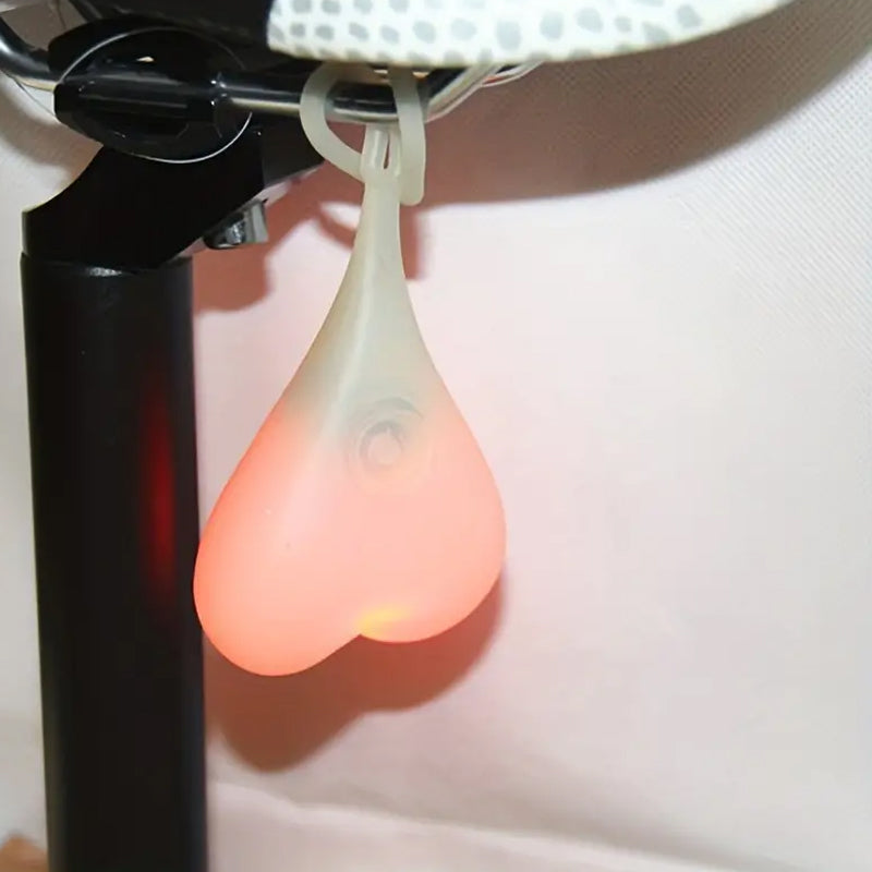 Silicone Heart Shape Cycling Lights for Bicycle LED Indicator Tail Lights