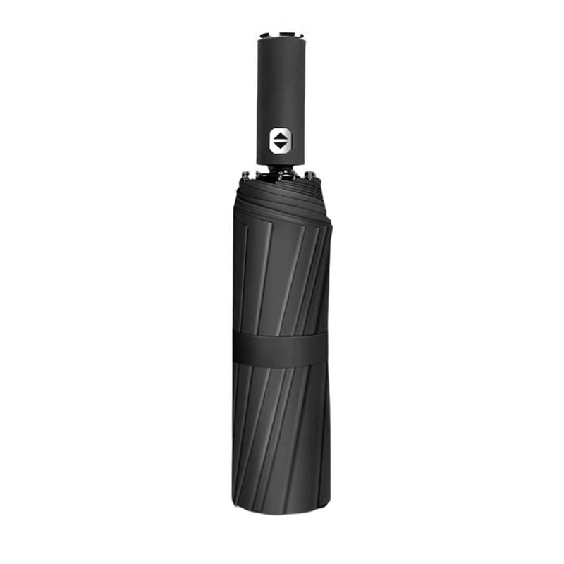 10 Ribs Fully Automatic Reverse Closing Umbrella with LED Flashlight