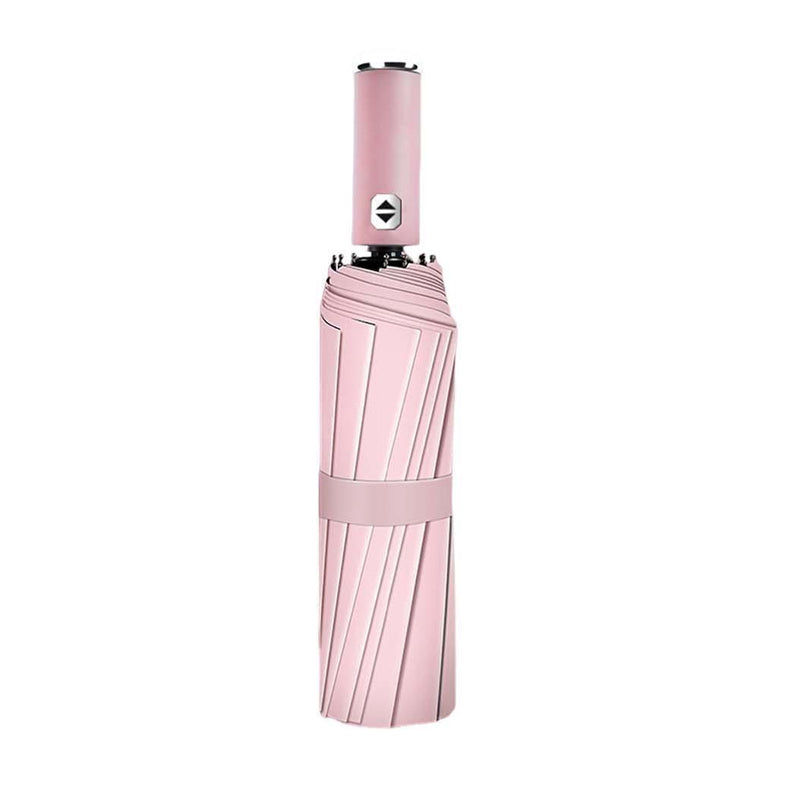 10 Ribs Fully Automatic Reverse Closing Umbrella with LED Flashlight