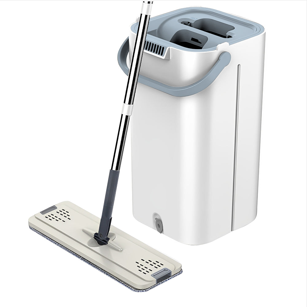 CLEANFOK Microfiber Mop with Bucket and 4 Washable Pads - Versatile Cleaning Solution