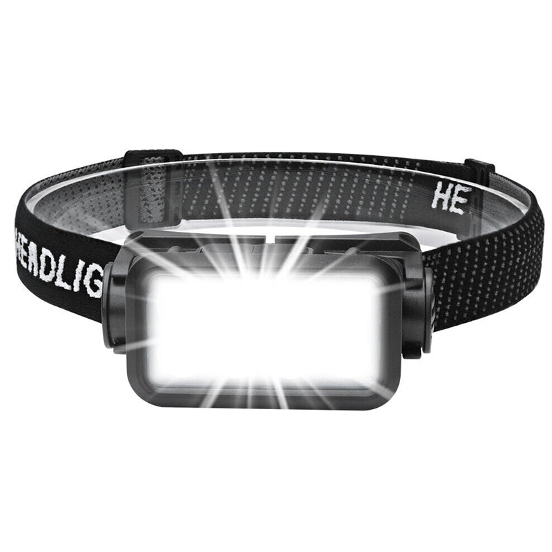 LED Motion Sensor Head Torch Waterproof Headlamp USB Rechargeable