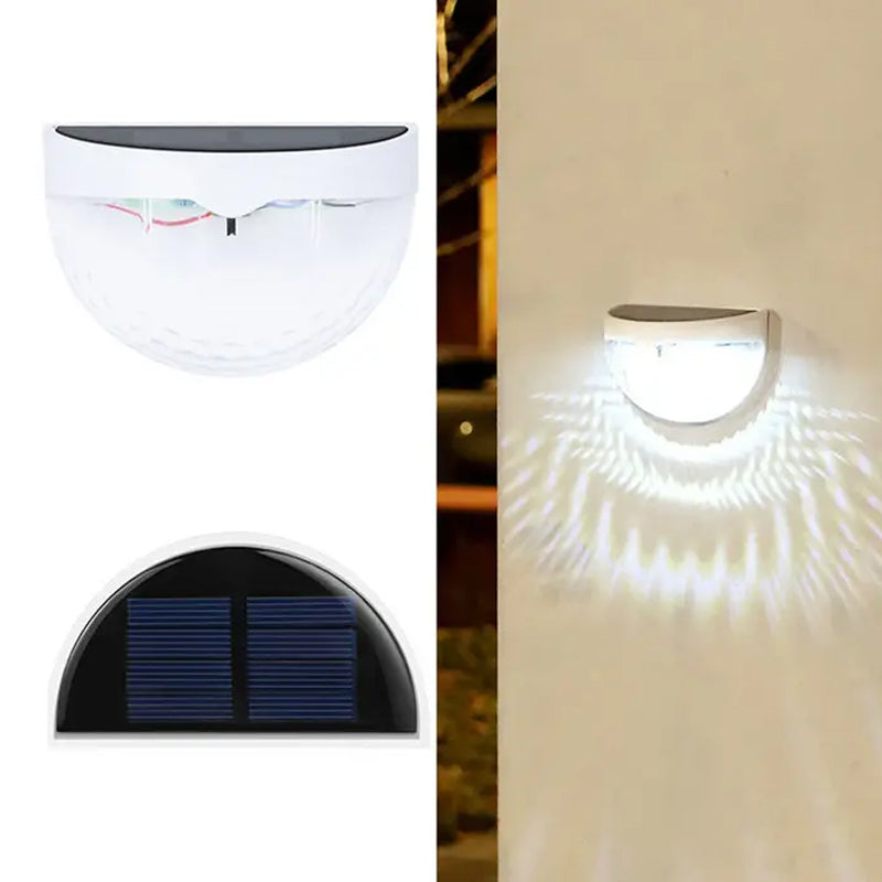 4 Pcs Waterproof Solar LED Wall Light for Garden and Outdoor- Solar Powered