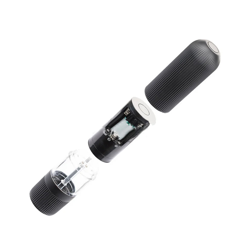 One-Hand Electric Salt Grinder and Pepper Mill with LED Light- Battery Operated