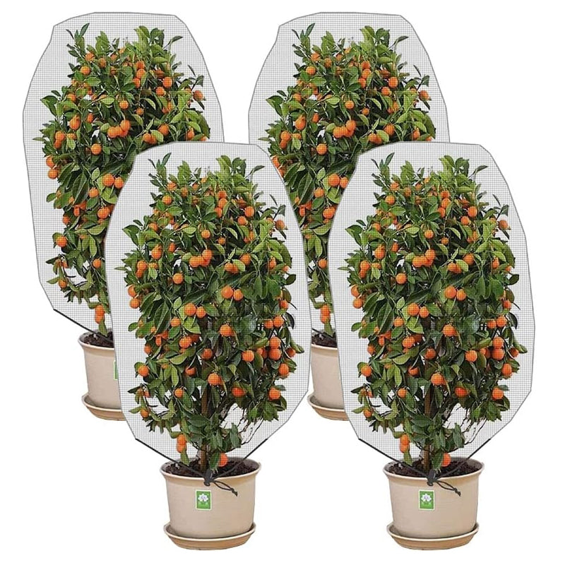 Reusable Plant Fruit Protect Drawstring Net Bag Mesh Insect Pest Barrier