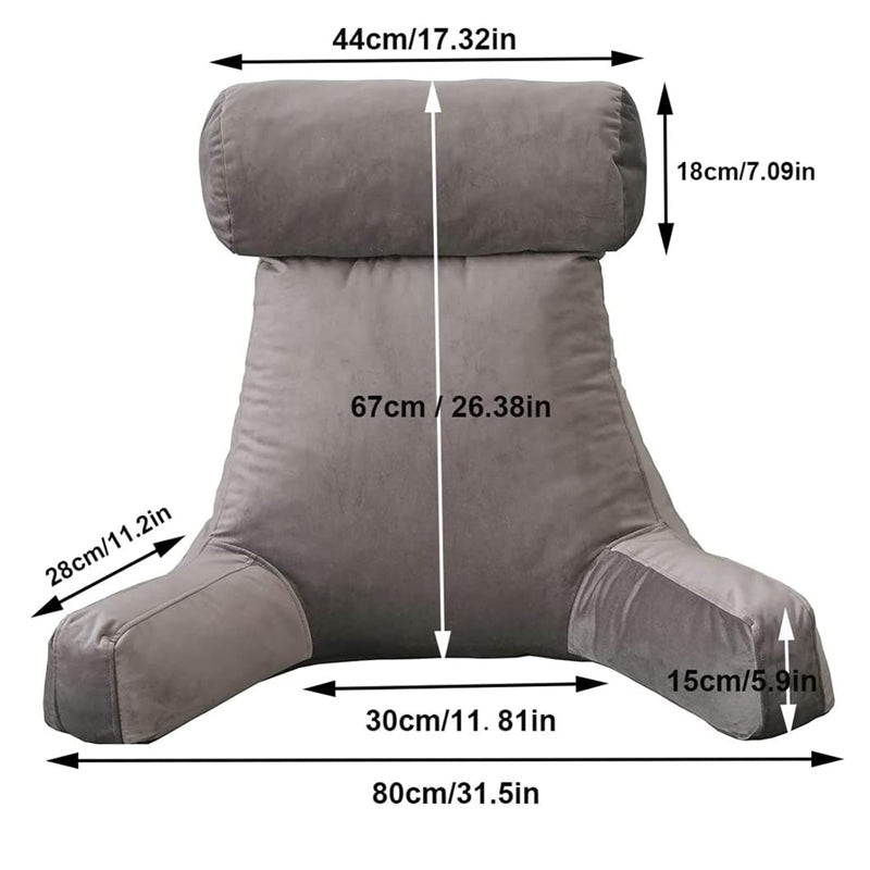 Therapeutic Reading Pillow Lumbar Support Cushion with Shredded Memory Foam