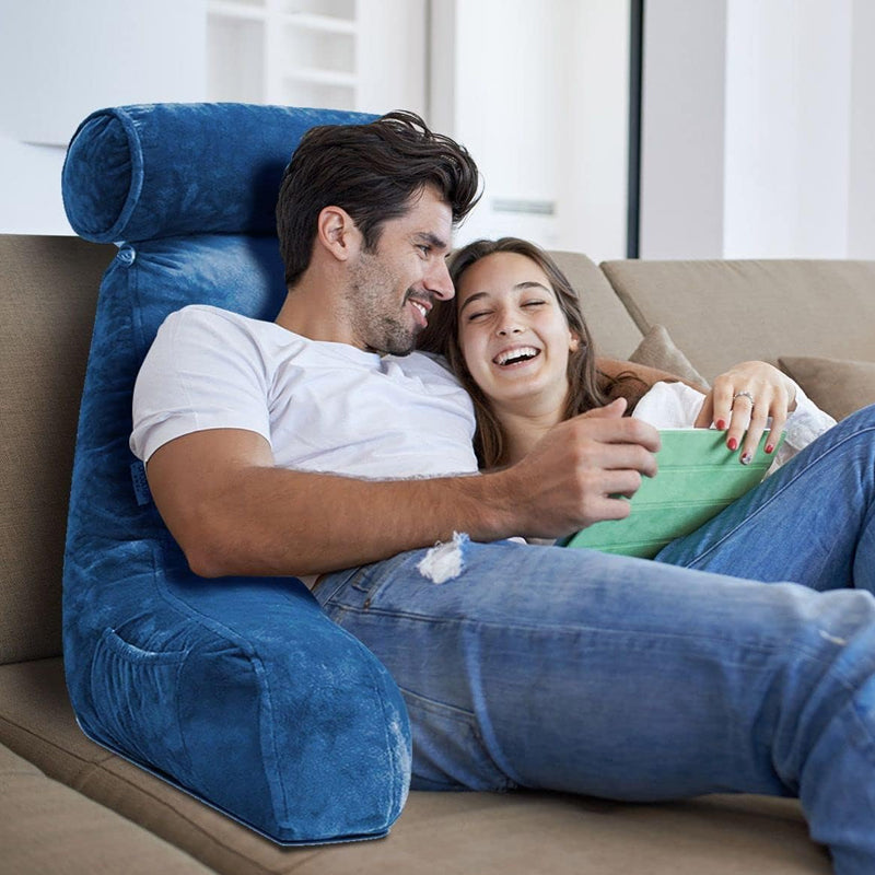 Therapeutic Reading Pillow Lumbar Support Cushion with Shredded Memory Foam