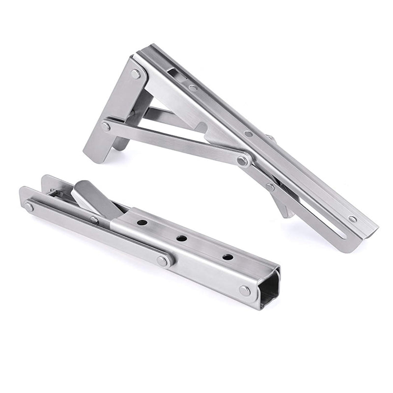 150kg Load Heavy-Duty Stainless-Steel Folding Table Bracket Shelf Bench
