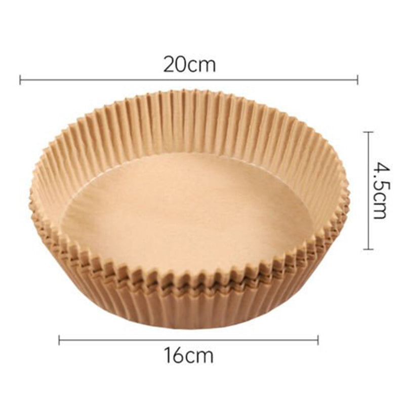 50pcs Air Fryer Disposable Non-Stick Pan Parchment Baking Paper Liner - Available in Round and Square